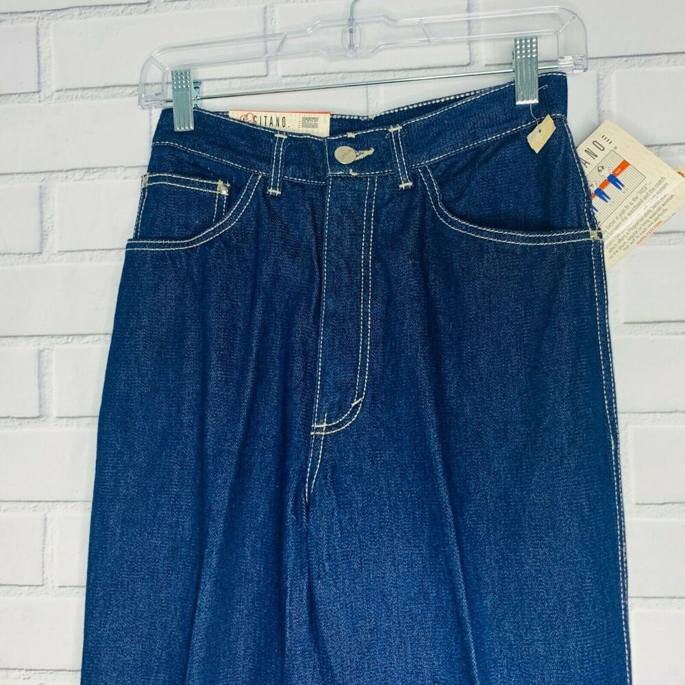 NWT vintage 80s Gitano jeans high rise waist dark wash tapered leg 9 10 juniors - Picture 3 of 12